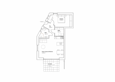 Grundriss von Wohnung 1