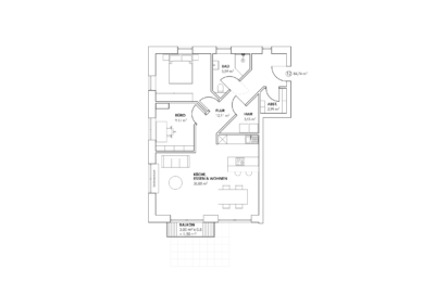 Grundriss von Wohnung 12